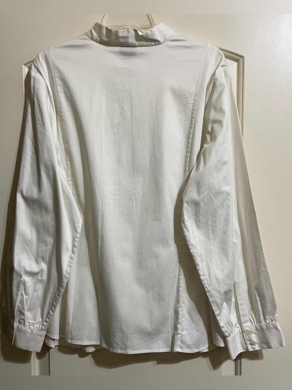 NWT J Jill Women’s White Button Down Shirt Blouse Cotton Preppy 3X Long Sleeves - Picture 4 of 8